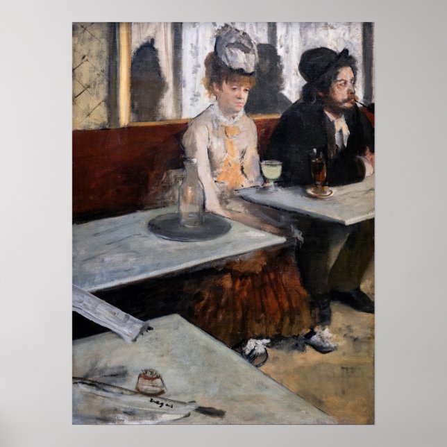 Póster Edgar Degas - En un café / The Absinthe (Frente)