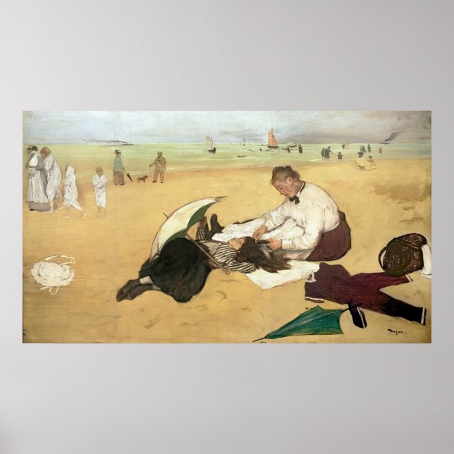 Póster Edgar Degas | Escenario de playa (Frente)