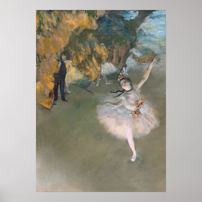 Póster Edgar Degas | Estrella o bailarina en el escenario (Frente)