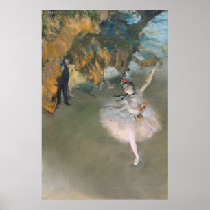 Póster Edgar Degas   Estrella o bailarina en el escenario