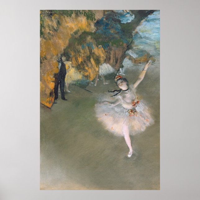 Póster Edgar Degas | Estrella o bailarina en el escenario (Frente)