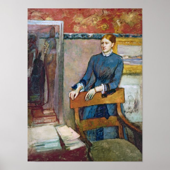 Póster Edgar Degas | Helene Rouart en el estudio de su pa (Frente)