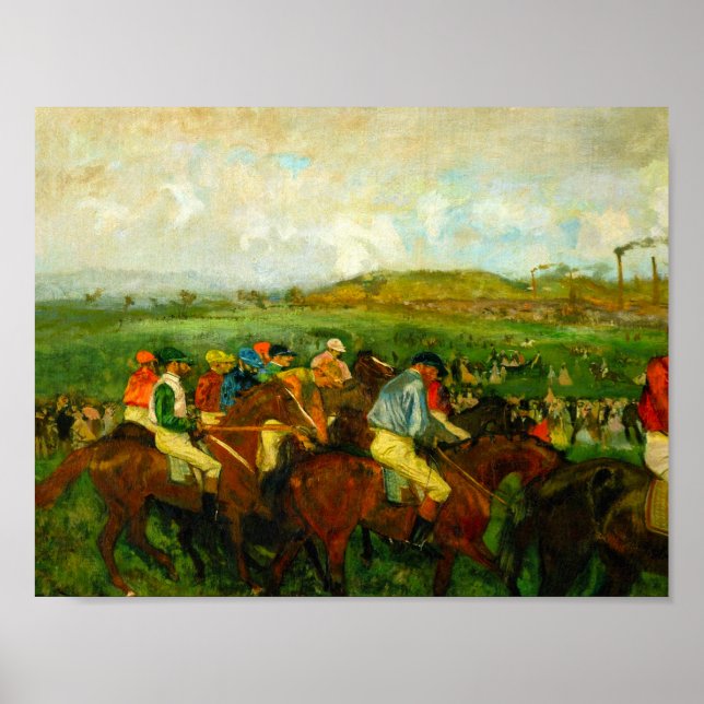 Póster Edgar Degas Horseback Riding (Frente)