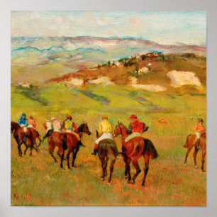 Póster Edgar Degas - Jinetes a caballo