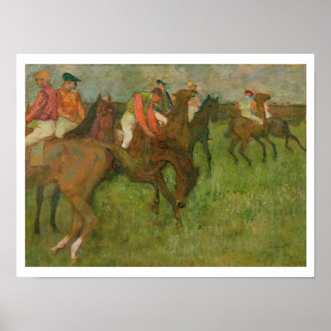 Póster Edgar Degas | Jockeys, 1886-90 (Frente)