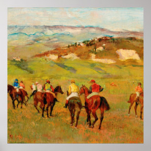 Póster Edgar Degas - Jockeys On Horseback
