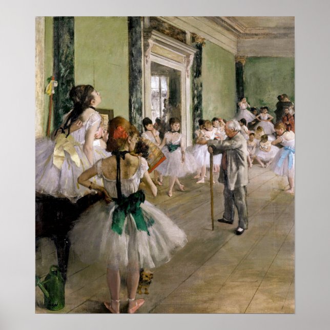 Póster Edgar Degas - La clase de danza (Frente)