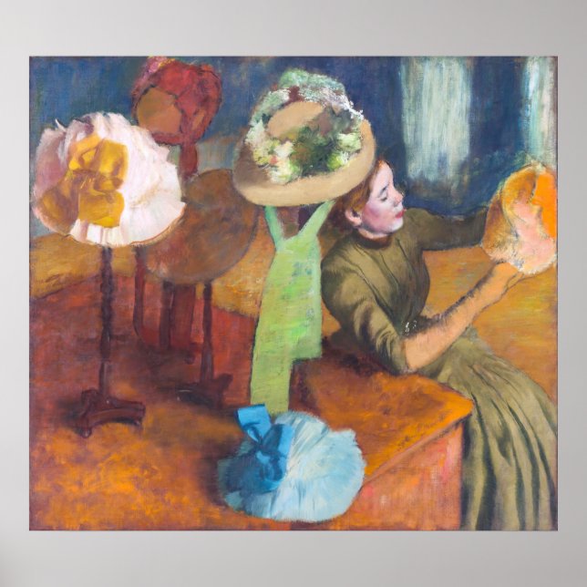 Póster Edgar Degas - La Tienda de Millinery (Frente)