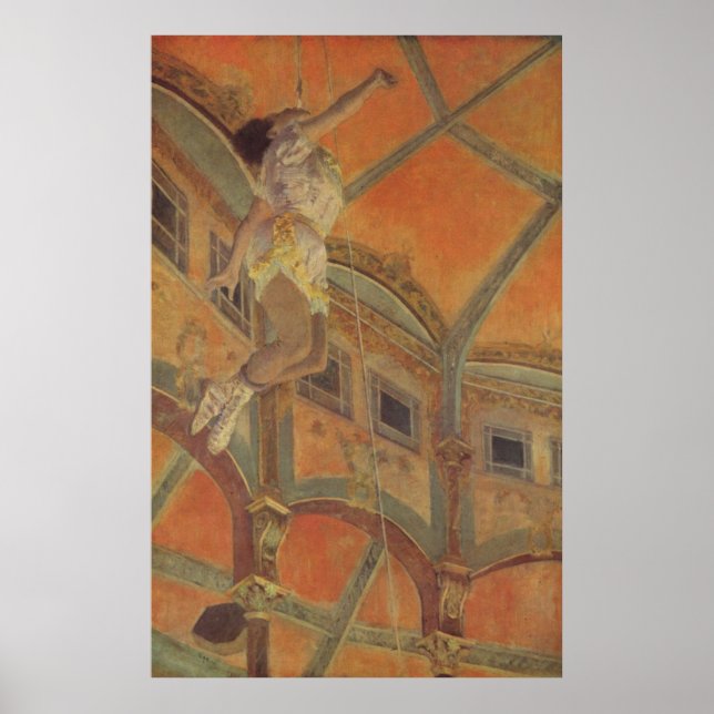 Póster Edgar Degas - Lala Circus Fernando 1879 trapeze (Frente)