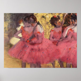 Póster Edgar Degas Las Bailarinas Rosadas