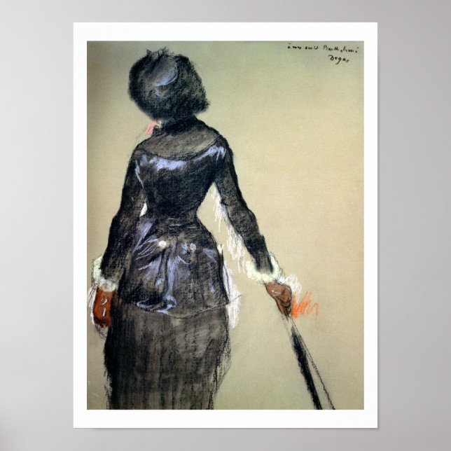 Póster Edgar Degas | Mary Cassatt en el Louvre (Frente)