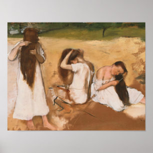 Póster Edgar Degas - Mujeres Que Se Comen El Pelo