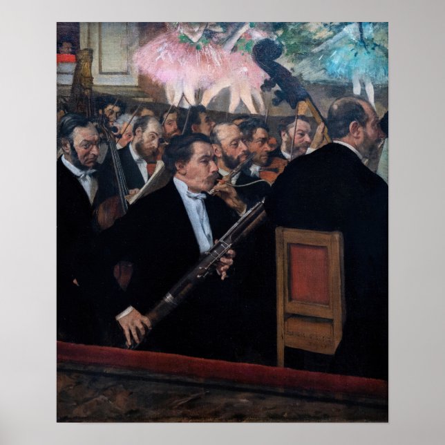 Póster Edgar Degas - Orquesta en la Ópera (Frente)