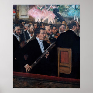 Póster Edgar Degas - Orquesta en la Ópera