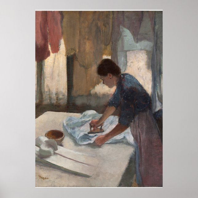 Póster Edgar Degas | Planchar femenino, c.1876-87 (Frente)