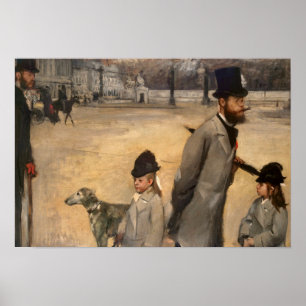 Póster Edgar Degas   Plaza de la Concordia, 1875