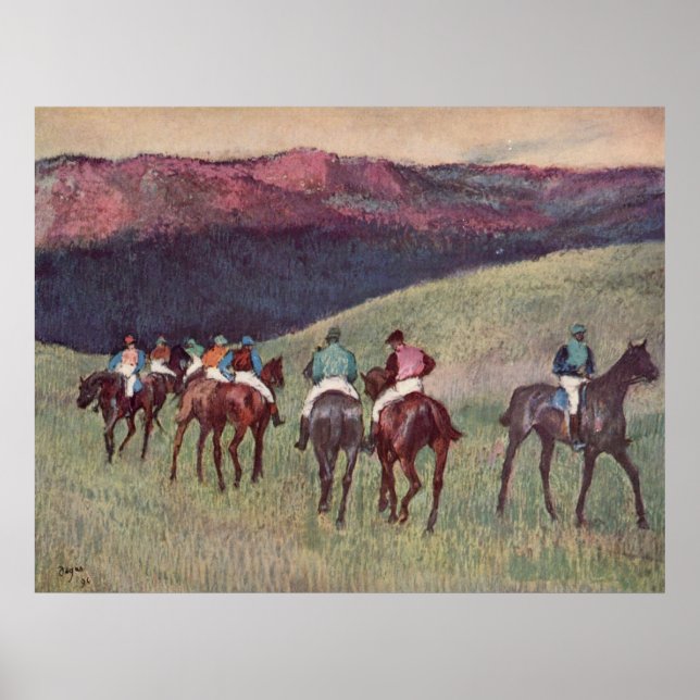 Póster Edgar Degas - Race Horses Training 1894 (Frente)