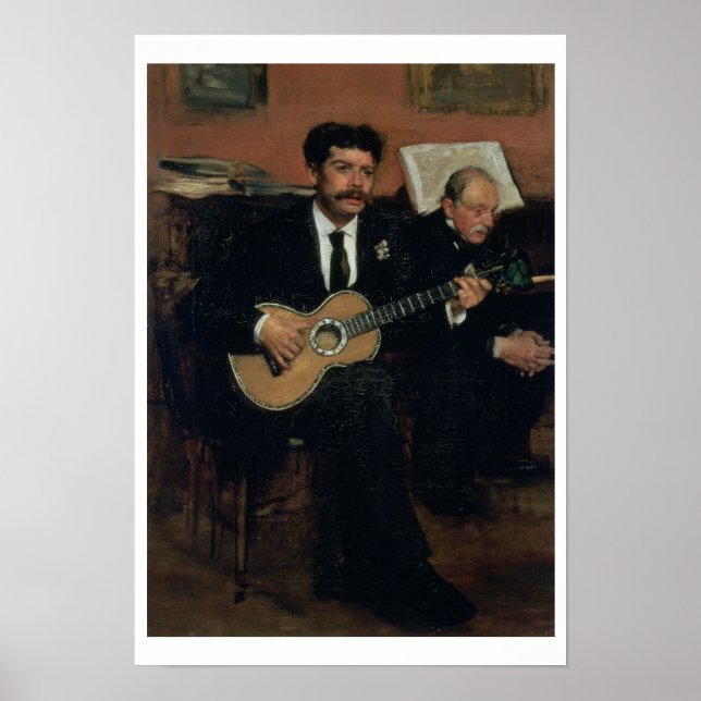 Póster Edgar Degas | Retrato de Lorenzo Pagans (Frente)