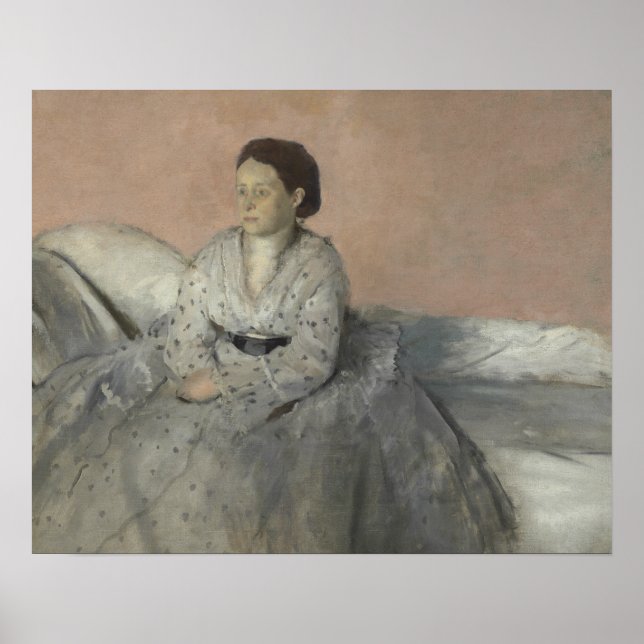 Póster Edgar Degas - Retrato de Madame Rene de Gas (Frente)