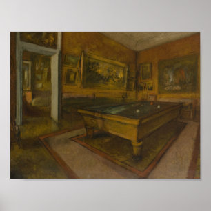 Póster Edgar Degas - Sala Billiard en Menil-Hubert