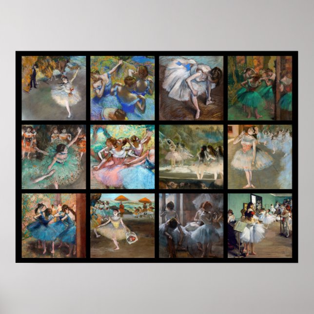 Póster Edgar Degas - Selección de obras maestras de baila (Frente)
