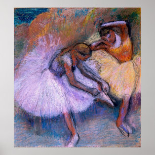 Póster Edgar Degas - Two Dancers 1898 Ballet Pastel dance