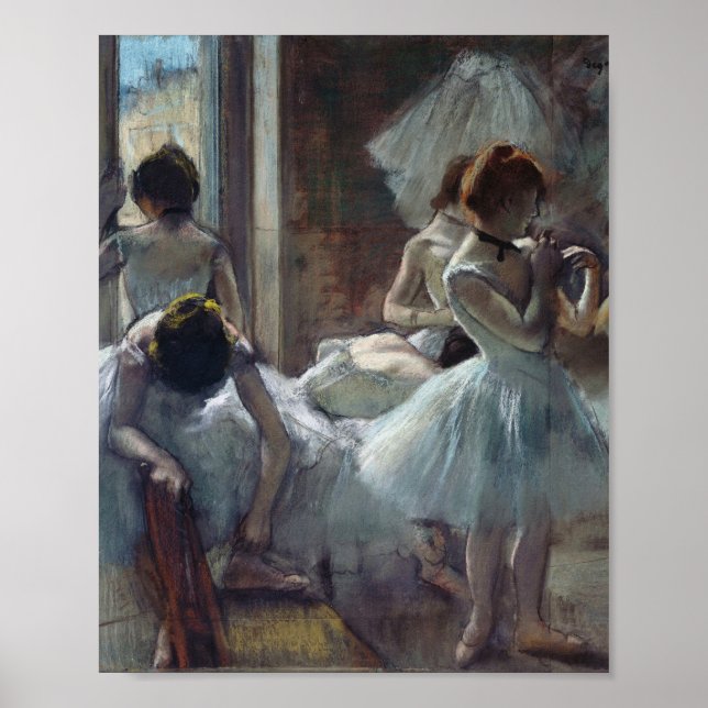 Póster Edgar Degas - Un grupo de bailarines (Frente)