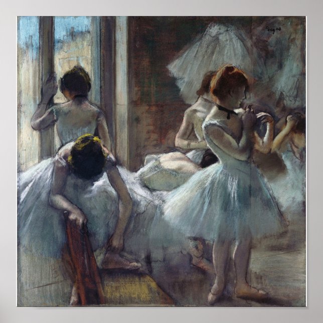 Póster Edgar Degas - Un grupo de bailarines (Frente)