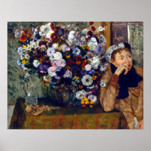 Póster Edgar Degas una mujer asentada al lado de un