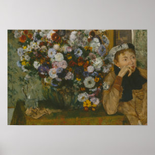 Póster Edgar Degas - Una mujer sentada al lado de una bol