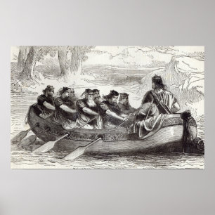 Póster Edgar the Pacific being rowed down the River