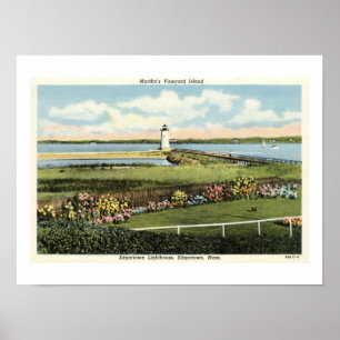 Póster Edgartown Lighthouse Martha's Vineyard c1925