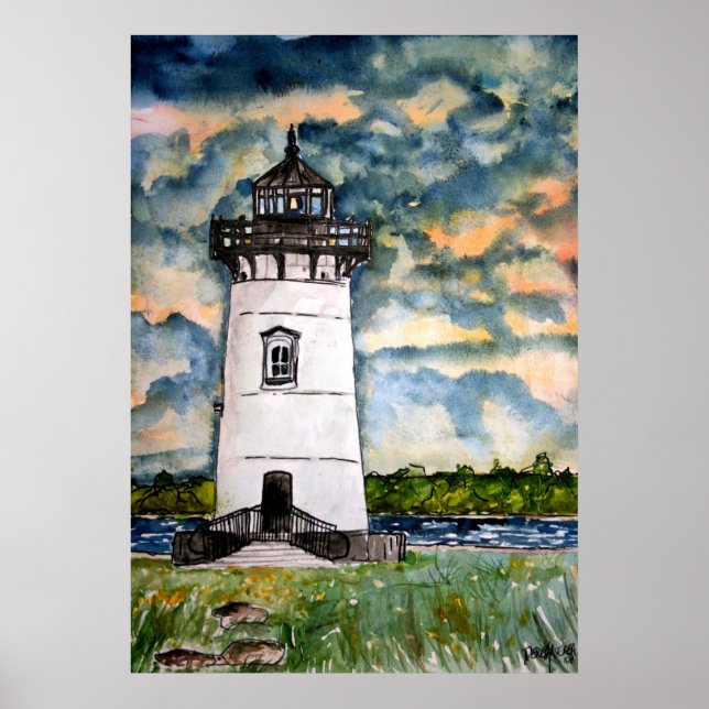 Póster Edgartown Lighthouse Marthas Vineyard Poster (Frente)