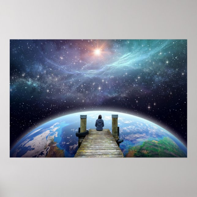 Póster Edge of the Multiverse: Contemplative Space Art (Frente)