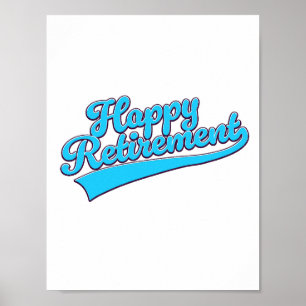 Póster Edición azul de retiro feliz