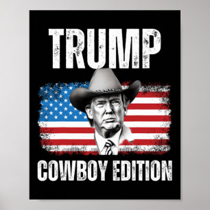 Póster Edición de Cowboy 2024 Bandera Republicana Estadou