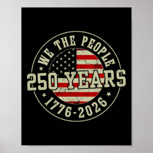Póster Edición limitada 250 años 1776-2026 Cumpleaños 250