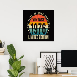 Póster Edición Limitada Cumpleaños 50 Aniversario Vintage