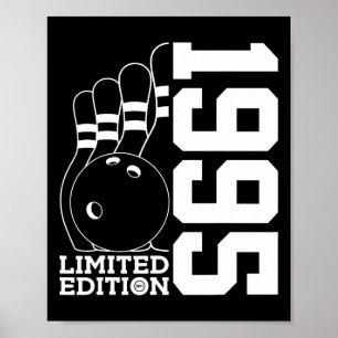 Póster Edición Limitada Cumpleaños Bowling 1995
