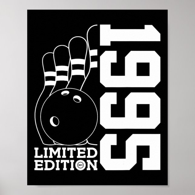 Póster Edición Limitada Cumpleaños Bowling 1995  (Frente)