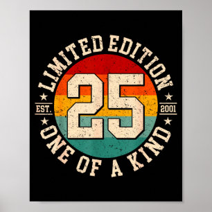 Póster Edición limitada de 25 años de antigüedad 2001 25º