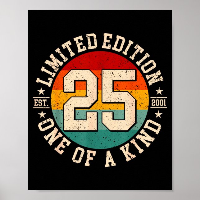 Póster Edición limitada de 25 años de antigüedad 2001 25º (Frente)
