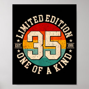 Póster Edición limitada de 35 años de antigüedad vintage