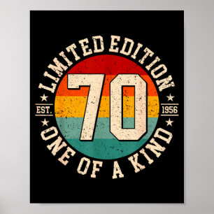 Póster Edición limitada de 70 años de antigüedad 1956 70º