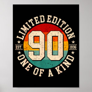 Póster Edición limitada de 90 años de antigüedad 1936 90º