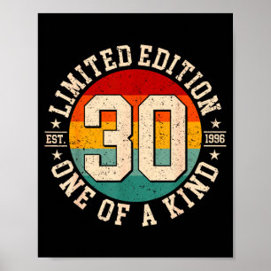 Póster Edición limitada de cumpleaños número 30 vintage 1