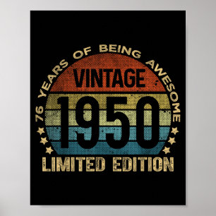 Póster Edición Limitada Edición Vintage de 76 Años de 195
