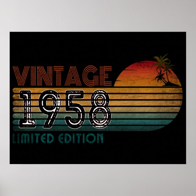 Póster edición limitada vintage 1958 (Frente)