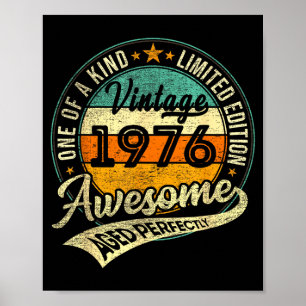 Póster Edición Limitada Vintage 1976 50 Años Cumpleaños 5