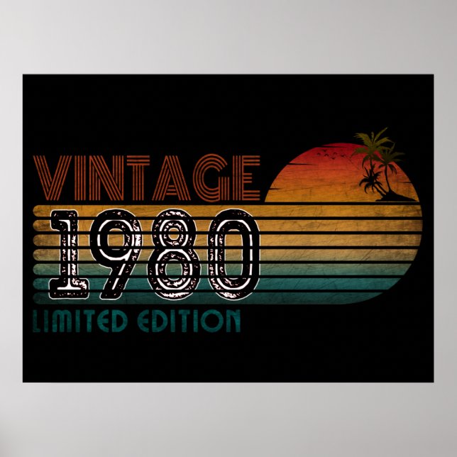 Póster edición limitada vintage 1980 (Frente)